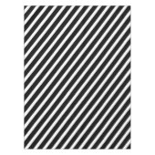 モダンストライプ | 黒エレガント白ストライプの テーブルクロス (正面)