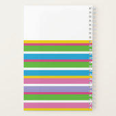 モダンストライプBright Colors NAMEお尻名門私立校風のおもしろい ノートブック (裏面)