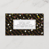 モダンストライプDotsテクスチャ 名刺 (裏面)