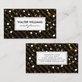 モダンストライプDotsテクスチャ 名刺 (正面/裏面)