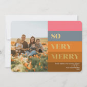 モダンストライプRust So Very メリー Photo シーズンカード (正面)