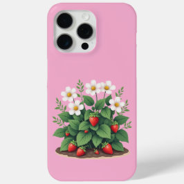 モダンストロベリー植物iPhone/iPadケース iPhone 15 Pro Maxケース