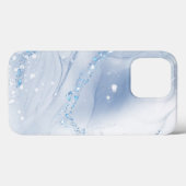 モダンストーン ダスティブルー マーブル Case-Mate iPhoneケース (裏面 (横))