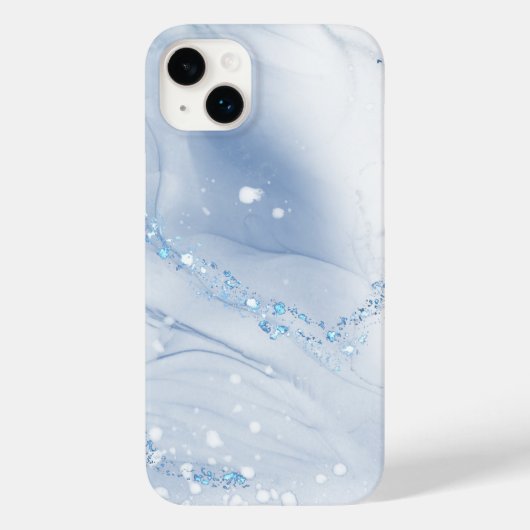 モダンストーン ダスティブルー マーブル Case-Mate iPhoneケース (裏面)