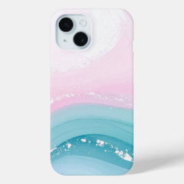モダンストーン ダスティブルー マーブル iPhone 15ケース