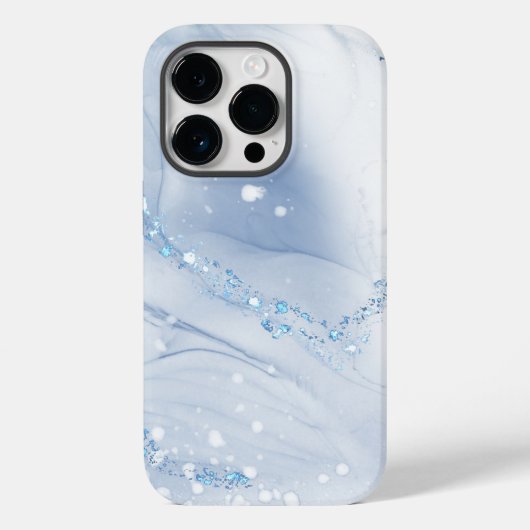 モダンストーン ダスティブルー マーブル Case-Mate iPhoneケース (裏面)