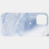 モダンストーン ダスティブルー マーブル Case-Mate iPhoneケース (裏面 (横))