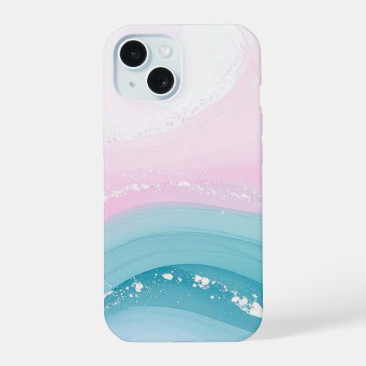 モダンストーン ダスティブルー マーブル iPhone 15ケース (裏面)