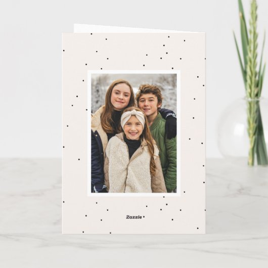 モダンスナップショットメリークリームと明るい2枚の写真 シーズンカード (裏面)