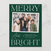 モダンスナップショットメリー緑と明るい写真 シーズンポストカード (正面)