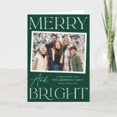 モダンスナップショットメリー緑と明るい2枚の写真 シーズンカード (正面)