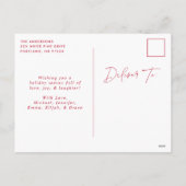 モダンスナップショットメリー赤と明るい写真 シーズンポストカード (裏面)