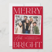 モダンスナップメリーショットと明るい写真 シーズンカード (正面)