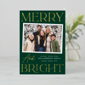 モダンスナップメリーショットと明るい写真 箔シーズンカード (立ち正面)