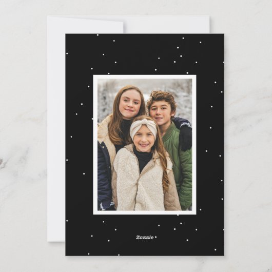 モダンスナップメリーショットと明るい2枚の写真 シーズンカード (裏面)