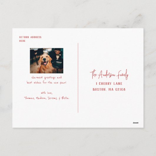 モダンスノースクリプト2写真 シーズンポストカード (裏面)