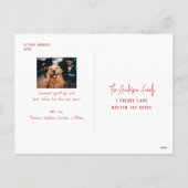 モダンスノースクリプト2枚組ホリデーポストカード シーズンポストカード (裏面)