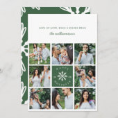 モダンスノーフレークエイトフォトコラージュグリッドフォト シーズンカード (正面/裏面)