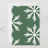 モダンスノーフレークエイトフォトコラージュグリッドフォト シーズンカード (裏面)