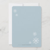 モダンスノーフレークハッピー ホリデーズ フォト シーズンカード (裏面)