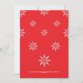 モダンスノーフレーク6枚写真コラージュグリッドフォト シーズンカード (裏面)