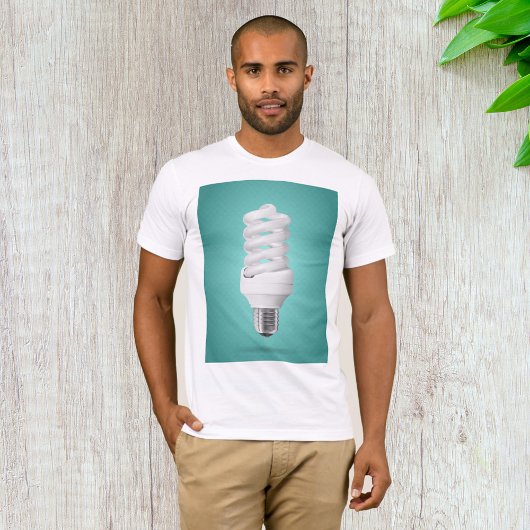モダンスパイラル省エネ電球 Tシャツ