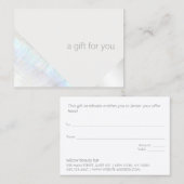 モダンスパ美しいサロンギフト券 割引カード (正面/裏面)