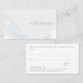 モダンスパ美しいサロンギフト券 割引カード (正面/裏面)