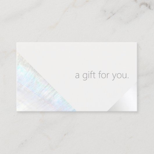 モダンスパ美しいサロンギフト券 割引カード (正面)