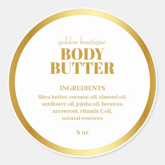 モダンスパ製品原料白金ゴールドクラシック ラウンドシール (正面)