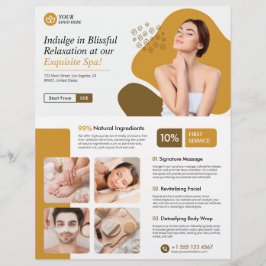 モダンスパ、美しい気に、美しいサロン チラシ