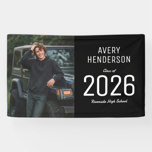 モダンスプリットフォト卒業式 横断幕 (横)