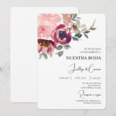 モダンスペインの結婚式招待状 招待状 (正面/裏面)