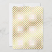 モダンスペインの金ゴールド第1通信招待状 招待状 (裏面)