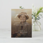 モダンスペインのGracias Funal Photo Thank You カード (スタンド正面)