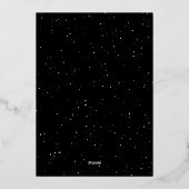 モダンスペックルクリスマスツリー　ブラックのひと写真 箔シーズンカード (裏面)