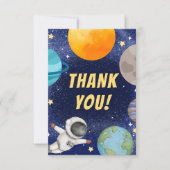 モダンスペースの誕生日パーティーお礼カード サンキューカード (正面)