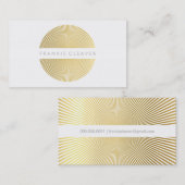 モダンスポットシンプル金ゴールド頭が切れるフォイル日が差すこと 名刺 (正面/裏面)