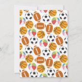 モダンスポーツの子供の2歳の誕生日 サンキューカード (裏面)