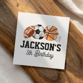 モダンスポーツの誕生日パーティー スタンダードカクテルナプキン