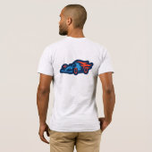 モダンスポーツカーデザイン Tシャツ (裏面フル)