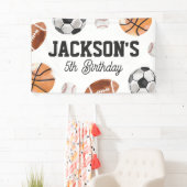 モダンスポーツキッズの誕生日 横断幕 (インサイチュ)