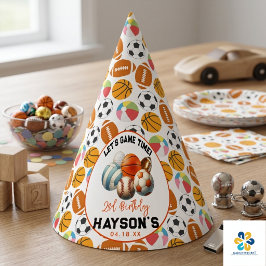 モダンスポーツキッズ2歳の誕生日パーティー パーティーハット