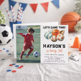 モダンスポーツキッズ2歳の誕生日パーティー 招待状