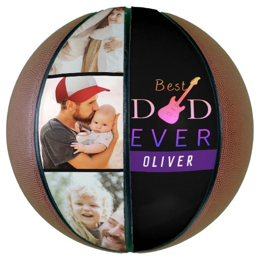 モダンスポーツクール最高のパパEver Photo Collage バスケットボール (縦)
