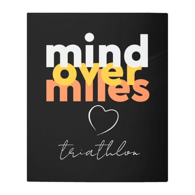 モダンスポーツ感動的ブラックイエロはっきりしたー型 メタルプリント (正面)