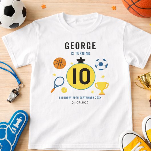 モダンスポーツ男子の誕生日パーティー | ゲームデイ・テーマ Tシャツ