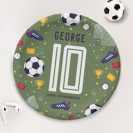 モダンスポーツ サッカー 男の子 誕生日 ペーパープレート