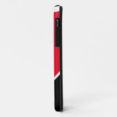 モダンスポーティーな真っ赤な白い曲線 ブラック地 Case-Mate iPhoneケース (裏面/左)