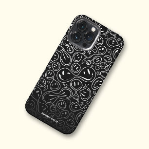 モダンスマイル笑顔顔パターン名前をカスタムする iPhone 13 PRO MAXケース